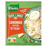Knorr Pasta Sauce Carbonara leckere Nudelsauce mit Speck und Käse 250 ml