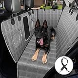 ped paw Hundedecke Auto Rückbank, Wasserdicht Autoschondecke Hund Rücksitz (137x148cm) mit 1 Elastischen Hundesitzgurt, Anti-Kratzer Pflegeleichte Universal Hund Auto Rückbank
