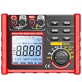 HpLive MH15 Digitales Megohmmeter,1000V IsolationsprüferOhm-Widerstandsmessgerät ，Isolationsmessgerät LCD Tester，Isolationswiderstand mit 100V/250V/500V/1000V Prüfspannung