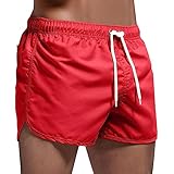 Caxndycing Badehose Herren Schnelltrocknend Badeshorts Kurzen Strandhose Sporthose Schwimmhose Strand Beach Board Shorts Sommer Stretch Freizeithose mit Taschen Kordelzug