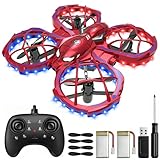 Spider Mini Drohne für Kinder – Toss to Go RC-Quadcopter mit Lichtern, 3D-Flips, 2 Batterien, Headless-Modus, 3-Gang-Modus, Hindernisvermeidung, Spielzeuggeschenke für Jungen und Mädchen