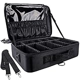 Kosmetiktasche, 3 Lagen Große Kapazität Professionelle Make Up Organizer Tasche wasserdichte Reise Portable Artist Schminkkoffer mit Verstellbaren Teilern und Riemen, 16,5'