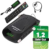 [ Test SEHR GUT, Note 1.2 *] Zehnder HX 2600 Mini Digital Sat Receiver HD + HDMI Kabel, mit Aufnahmefunktion, Satelliten HD-Receiver Satelliten-Receiver, für Satellitenschüssel Fernseher, HD fähig