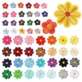 Blume Patches Aufnäher zum Aufbügeln 50 Stk Bügelbilder Bügelflicken für Textilien Bügel Aufbügel Patches Flicken zum Aufbügeln