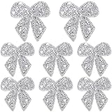 8 Stück Schleife Strass Patch Strass Schleife Applikation aufbügelbilder Bügelbilder Patches zum Aufbügeln für Jeans Jacken Taschen Rucksäcke Hüte Schuhe Kleidung Dekoration Diy Kunsthandwerk