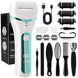 iMoebel Elektrischer Hornhautentferner Professionell Hornhaut Entfernen Set IPX7 wasserdicht wiederaufladbar Fußfeile Hornhauthobel Schaber Foot Callus Remover für Füße Hornhaut Fußpflege, Blau