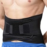 NEOtech Care - Rückenbandage für die Lendenwirbelsäule - verstellbare Kompression - atmungsaktiv - für Haltung, Gewichtheben (Schwarz, XXXL)