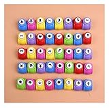 Afrsmw Papierstanzer,12 Stück Motivstanzer Set Papier Ausstanzer Mini Motivlocher Craft Punch Papier Stanzer Locher Tacker Set für DIY Handwerk Scrapbooking Tischkarten Fotoalbum