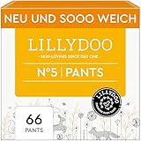 LILLYDOO Baby Windeln Pants - Größe 5 (11-16 kg), Halbmonatsbox (66 Höschenwindeln), Sicherer Auslaufschutz - Hautfreundlich, Weich & Ohne Lotionen für empfindliche Haut, Dermatologisch getestet