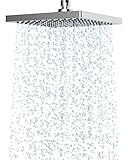 Hibbent Regenbrause Duschkopf(200*200MM),Edelstahl Regenduschkopf,Eckig Einbauduschköpfe,Sparduschkopf regendusche, Schwenkbarer Strahlwinkel, üppiges Duscherlebnis, Einfache Installation, Chrom