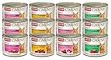 Carny Katzen Nassfutter Mix Kräftige Variation (12 x 200g), Katzen Nassfutter ohne Getreide und Zucker für ausgewachsene Katzen von animonda mit frischen fleischlichen Zutaten