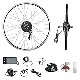 YOSE POWER E-bike Conversion Kit Frontwheel 36V250W 26' Zoll Elektrofahrräder Vorderrad Umbausatz mit Frontmotor Schwarz für Pedelec