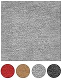 andiamo Teppichfliesen selbstklebend und zuschneidbar 40 x 40 cm - Bodenbelag aus Nadelfilz zuschneidbare Filzplatten selbstklebend 8 m² - 50 Stück Standard Grau