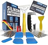 Silikonentferner Set Werkzeug zum silikonentfernen - Inkl. Fugenmesser, Fugenhai, Fugenkratzer - Silikonentferner Silikonfugenentferner