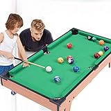 Xiuganpo Mini-Snooker-Billard-Set, Mini-Billardtisch, Queues, Bälle, Indoor-Sport für Eltern- und Kinderspiele, Grün/