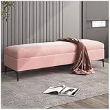 Luxuriöse, gepolsterte rechteckige Sitzbank mit geräumigem Stauraum für Wohnzimmer, elegantes Design, 61 x 40,6 x 40,6 cm, perfekt für Zuhause und Dekoration
