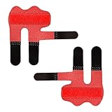 NQEUEPN 2 Stück Fingerschienen, Verbundstoff Trigger Finger Schienen Fingerstütze Fingerbegradigung für Gebrochene Finger (Rot, All-Inclusive)
