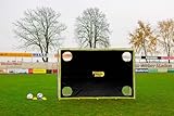 POWERSHOT Fußballtor Profi - 1,8 x 1,2m - aus uPVC - WETTERFEST - Inkl. Klicksystem und Zubehör (1,8 x 1,2m + Torwand ROT)