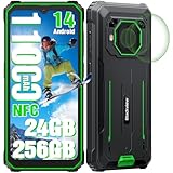 Blackview BV6200 Plus Outdoor Handy 11000mAh 24GB+256GB/2TB, Android 14 Outdoor Smartphone Ohne Vertrag, 98DB Lautsprecher, 6.56' 90Hz, IP69K Wasserdicht,Baustellenhandy, 16MP+13MP/Dual 4G/OTG/GPS/NFC