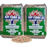 30kg KSV FLAME Buchen-Pellets für BBQ, Smoker, Räucherofen, Grill, Pizzaofen | Smoker-Granulat | Grillpellets