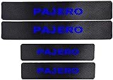 4 Stück Auto Carbon Fiber Einstiegsleisten Türschweller für Mitsubishi Pajero, rutschfeste Anti KratzTrim Scuff Styling Szubehör,C