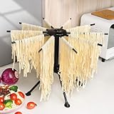 to do home Nudeltrockner Faltbarer Pastatrockner Pastamaker- Stabil & robust - bis zu 2 KG Nudeln - kompakt & einfach - 10 ausziehbare Sprossen - Pasta Maker - Nudelständer zum trocknen|schwarz