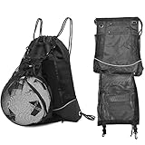 ZACUDA Fußball Rucksack Netzballtasche mit Kordelzug Fußball Taschen Wasserdicht Basketball Netztasche Drawstring Fußballtasche Basketballrucksack mit Ballnetz für Basketball, Fußball, Volleyball