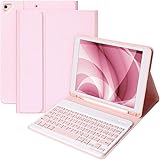 Hülle mit Tastatur für iPad 10 Generation 10,9 Zoll, Deutsch Tastatur Hülle für iPad 2022, Kabellose Folio Keyboard Hülle mit Pencil Halter und Magnetisch Abnehmbarer Tastatur mit QWERTZ Layout