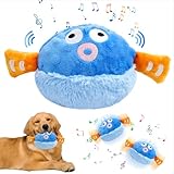JOLIGAEA Bewegliches Haustier-Plüschspielzeug, Interaktives Hundespielzeug, Aktives Bewegliches Haustier Plschspielzeug mit Klang und Hüpferei, Haustier Kauspielzeug