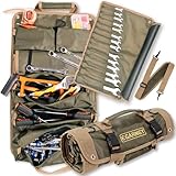 Werkzeugtasche, großer Werkzeug-Rolltaschen-Organisator für Elektriker, abnehmbare Schwerlasttasche mit 3 großen Werkzeugtaschen,2 kleine Werkzeugtaschen zur Aufbewahrung,Geschenk für Männer/Vater/Ihn
