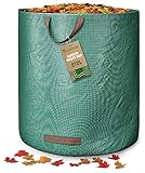 GardenGloss 1x Gartenabfallsack mit Griffen - 272L Gartensack Laubsack - UV-Stabil und Wasserabweisend - Wiederverwendbare und Stabile Gartensäcke