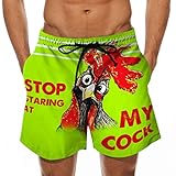 Sayla Herren Badeshorts mit Kordelzug, Herren Badeshorts Jungen Badehose Grafik Lustig 3D gedruckt Beachshorts Schnelltrocknend Boardshorts Strand Shorts Farbblock Gestreift (Grün, XXL)