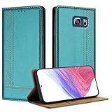 Telefon Brieftasche im Business-Stil Kompatibel mit Samsung Galaxy S6 Edge Plus Hülle Brieftasche, PU-Leder Flip-Folio-Kartenhalter Kickstand [Stoßfeste TPU innere Hülle] Ultratdünnes Telefongehäuse