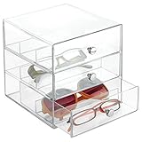 iDesign 35330EU Clarity 3-Schubladenturm für Brillen, durchsichtig