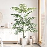 YOLEO Künstliche Pflanzen groß 180cm kunstpflanze wie echt kunstpalme im Topf künstliche Palme Areca Palme deko für Wohnzimmer Balkon Schlafzimmer Büro
