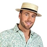 Boland 90992 - Hut Lou Bandy, Strohhut, Kopfbedeckung, Zubehör, Accessoire, Themenparty, Mottoparty, Karneval