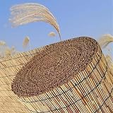 Natürlicher Bambus-Gartenzaun, Baldachin, Outdoor-Schattenrolle für Balkon und Pavillon, 50 x 600 cm, verstärkter Bambus-Sichtschutz für Privatsphäre und Dekoration