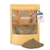 Melko - Naturdünger aus Mehlwurmkot, Universaldünger für alle Pflanzen, Gemüsedünger, Pflanzendünger, Organischer Volldünger, Worm castings als Alternativer Dünger und Nährstoffverstärker, 1000g