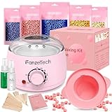iFanzeTech Wax Maschine Waxing set: Wachs haarentfernung - Wachswärmer Wachsgerät zur haarentfernung mit 5 Packungen wachsperlen- Wachsmaschine heißwachsgerät set für Heimsalon