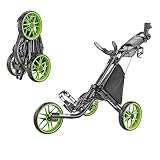 Caddytek Caddylite EZ V8 – EZ-Fold Golftrolley mit 3 Rädern, zum Schieben, zusammenklappbar, CaddyLite EZ Version 8 Lime, Lime, Einheitsgröße