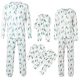 Passende Weihnachtspyjamas für die Familie Passende Pyjamas für die Familie Weihnachtspyjama-Sets Feiertagsnachtwäsche(A97 White,B003)