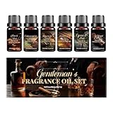 Duftöl für Diffusoren, langanhaltender Duft, 6-teilig, Lufterfrischer für Männer, Aromatherapie-Öle-Geschenkset, vielseitig einsetzbar, kreativ, für Zuhause, Kerze und Seife