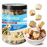 Sobirdos Schildkröten-Leckereien, 3 In 1 Fleisch Schildkrötenfutter, Hergestellt aus Frischem Fleisch, Huhn & Ente & Fisch Gefriergetrocknet, Angereichertes Protein und Vitamine (90 g / 3,17 Oz)