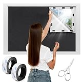 NVGVUP Verdunklungsrollo ohne Bohren mit Klett: Fenster Verdunkelung Stoff, Dachfenster Sonnenschutz Verdunklung Abnehmbar, Verdunkelungsrollo für Innen Dachschräge Fenster (200×150 cm)