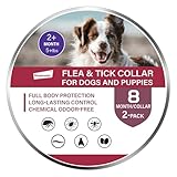 2 er-Pack Zeckenhalsband für Hunde – Natürliches Ätherisches Öl, Wasserdicht & Verstellbar für Welpen und Hunde ab 16 Wochen, 8 Monate Schutz – Sicher mit Pflanzlichen Inhaltsstoffen