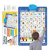 Sprechendes Poster - Interaktives Zweisprachiges Spielzeug - Musik Spanisch und Englisch Kinder pädagogische Poster - Für Kinder Von 3 Bis 8 Jahren Zur Sprachförderung Im Klassenzimmer