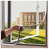 OWYR Fliegengitter Fenster, DIY 120 x 130 cm Insektenschutz Fenster DIY-Verstellbares Fliegengitter aus feinem Plastik-Mesh