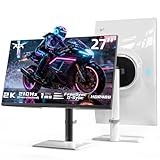 KTC 27' QHD Gaming Monitor, 2560x1440, 210Hz, 1ms GTG, Fast IPS, Adaptive Sync, Weiße PC Bildschirm, HDR400 131% sRGB, Blaulicht Reduktion, Eingebaute Lautsprecher, VESA 100x100, DP1.4/HDMI 2.0, H27T6