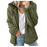 MianYaLi Solide Kunst-Oberbekleidung für Damen, langer Mantel, Winterjacke, warmer O-Ausschnitt, Damenmantel, Fleece, Bettjacken für Damen (Grün, M), grün, M