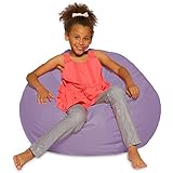 Posh Creations Sitzsack für Kinder, Jugendliche und Erwachsene, Abnehmbarer Bezug, maschinenwaschbar, 96,5 cm, Größe L, Lavendel meliert